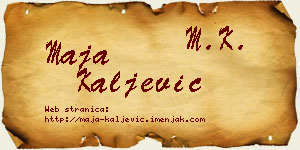 Maja Kaljević vizit kartica